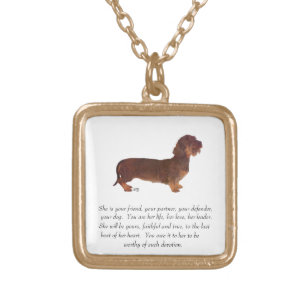 Dachshund Keepsake - Female Gold Plated Necklace