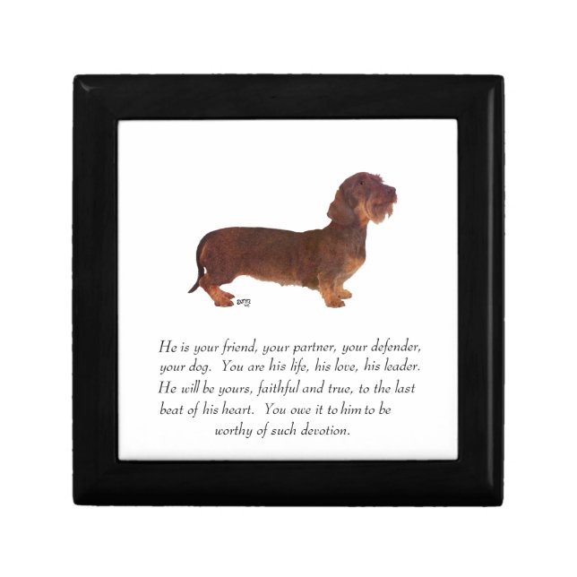 Dachshund Keepsake - Male Box (Front)