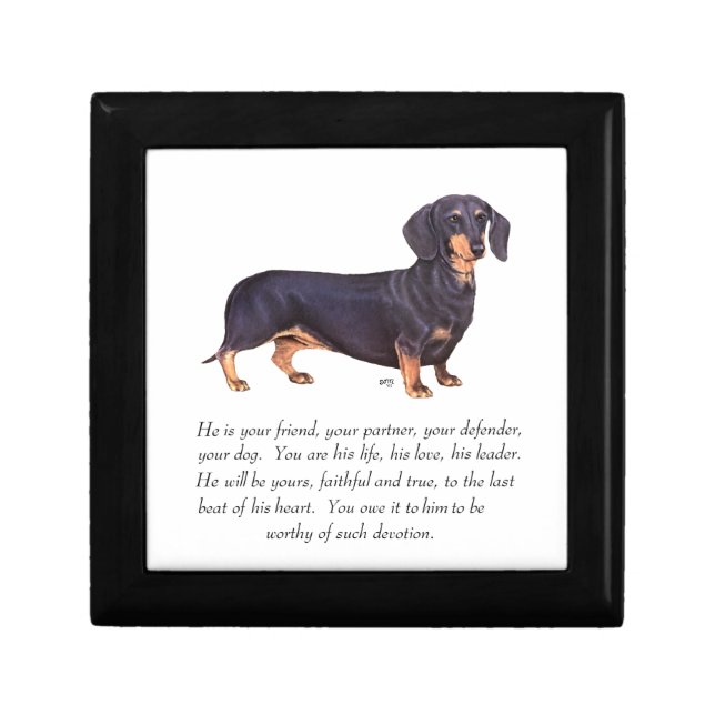 Dachshund Keepsake - Male Gift Box (Front)