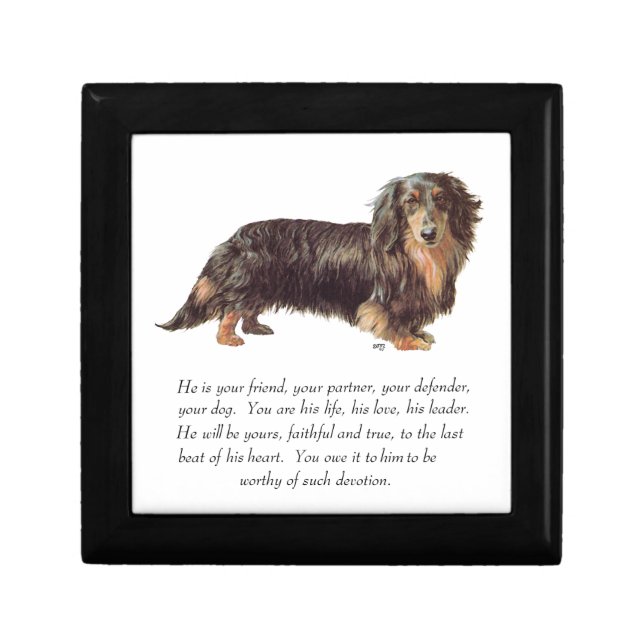 Dachshund Keepsake - Male Jewelry Box (Front)