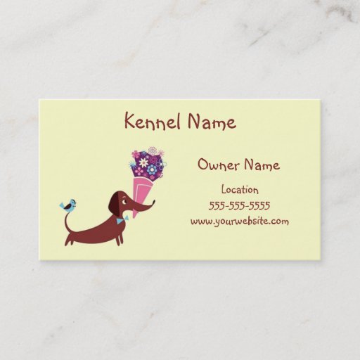 Customizable Dachshund Kennel Business Card Template