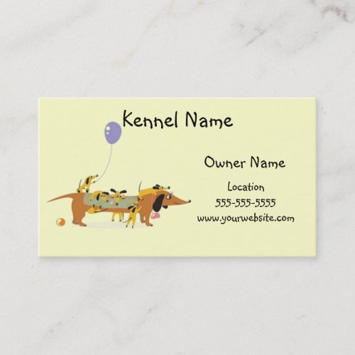 Dachshund Kennel_Mom and Pups Calling Card