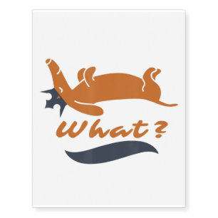 Dachshund King Dog Relaxing Temporary Tattoos
