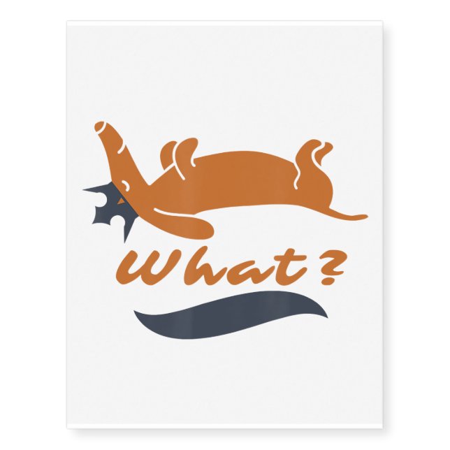 Dachshund King Dog Relaxing Temporary Tattoos (Front)
