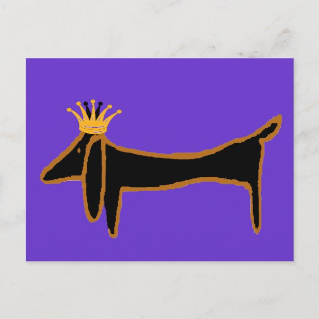 Dachshund King Postcard (Front)
