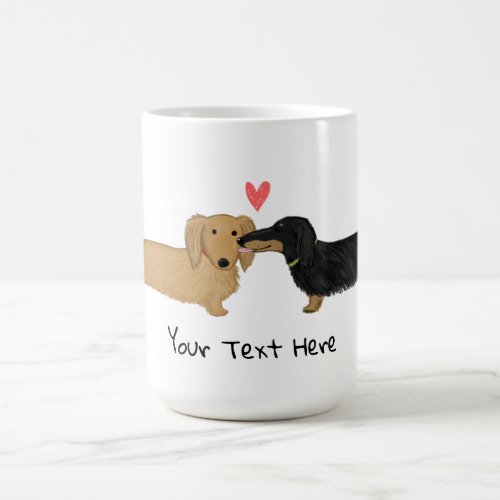 Dachshund Kiss with Heart Wiener Dogs in Love Coffee Mug
