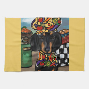 Dachshund kitchen towel