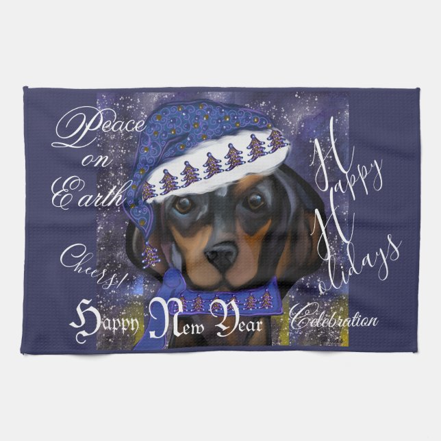 Dachshund  kitchen towel (Horizontal)