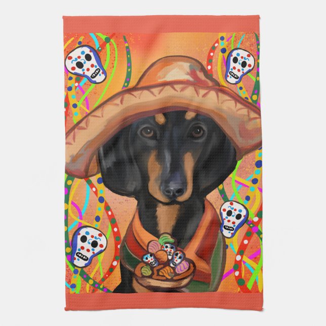 DACHSHUND     KITCHEN TOWEL (Vertical)