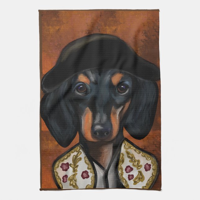 DACHSHUND          KITCHEN TOWEL (Vertical)