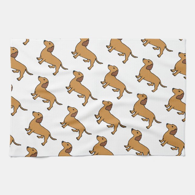 Dachshund Kitchen Towel (Horizontal)