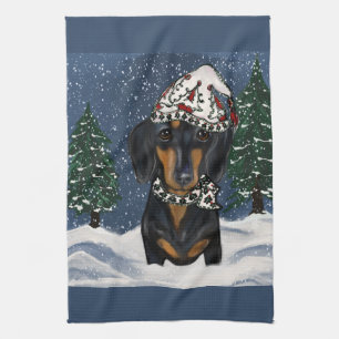 Dachshund kitchen towel