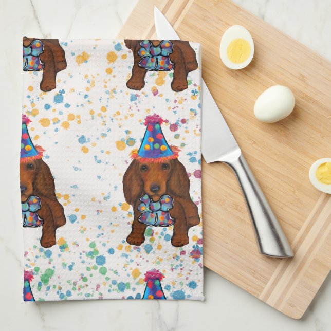 Dachshund        kitchen towel (Quarter Fold)