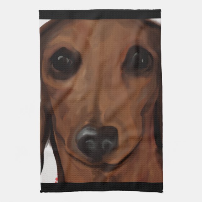 DACHSHUND                 KITCHEN TOWEL (Vertical)