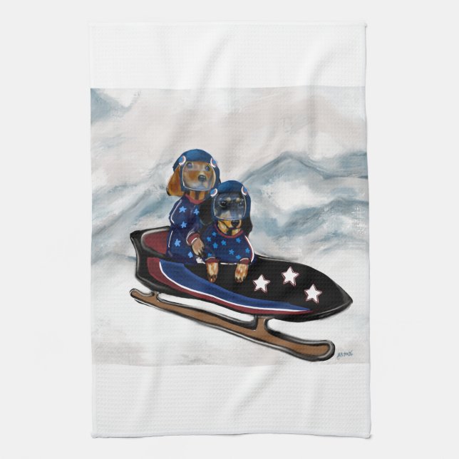 DACHSHUND  KITCHEN TOWEL (Vertical)