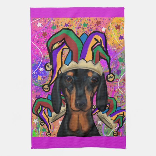 Dachshund     kitchen towel (Vertical)