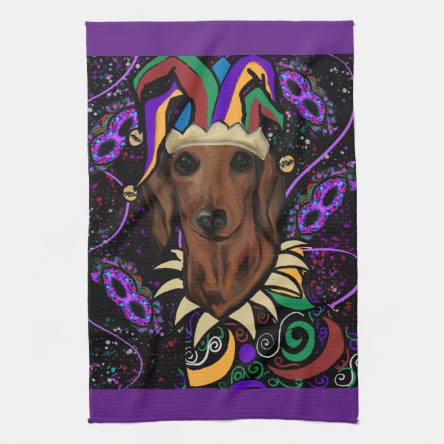 Dachshund         kitchen towel (Vertical)