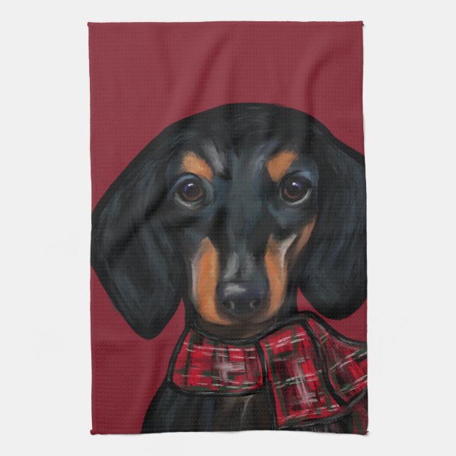 DACHSHUND      KITCHEN TOWEL (Vertical)