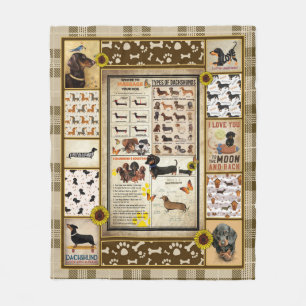 Dachshund Knowledge Blanket Gift