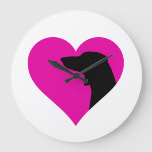 Dachshund large clock