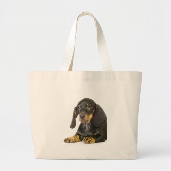 Dachshund Large Tote Bag by yackerscreations at Zazzle