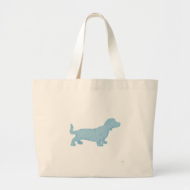 Dachshund Large Tote Bag (Front)