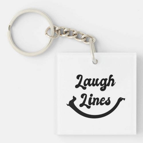Dachshund Laugh Lines Keychain