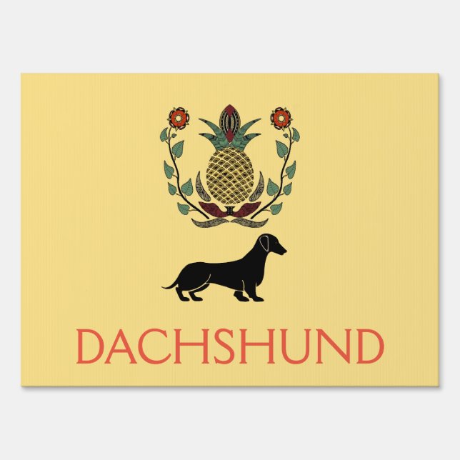 Dachshund Lawn Sign (Front)