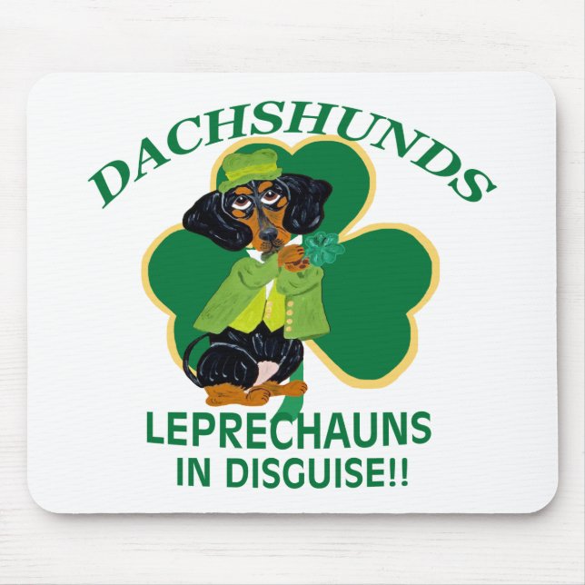 DACHSHUND LEPRECHAUN MOUSE PAD (Front)