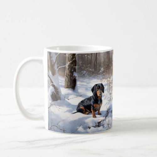 Dachshund Let It Snow Christmas Coffee Mug