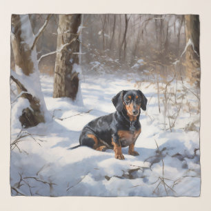 Dachshund Let It Snow Christmas Scarf