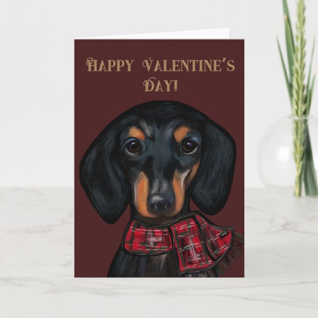 DACHSHUND      LETTERPRESS THANK YOU CARD (Front)