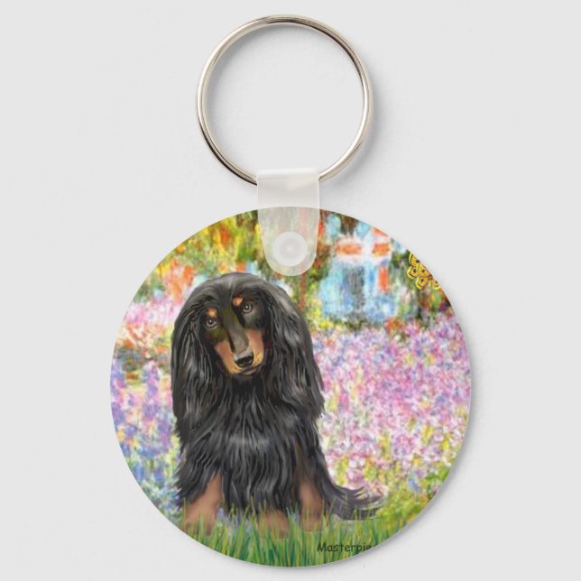 Dachshund (LH-BT) - Garden Keychain (Front)