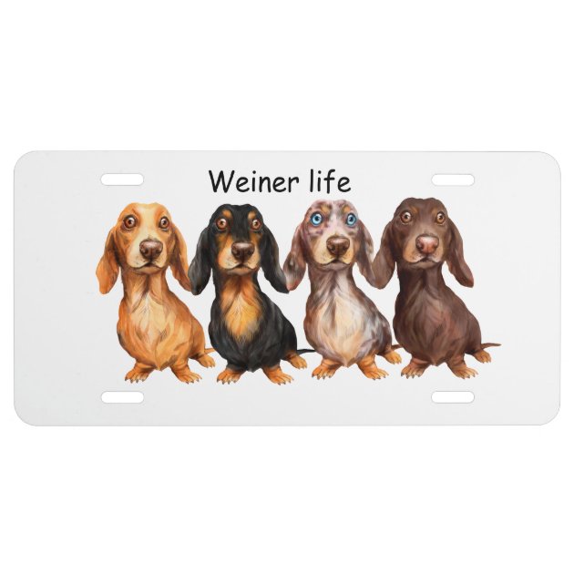 Dachshund clearance license plate