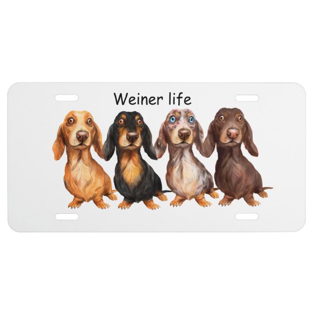 Dachshund License Plate (Front)