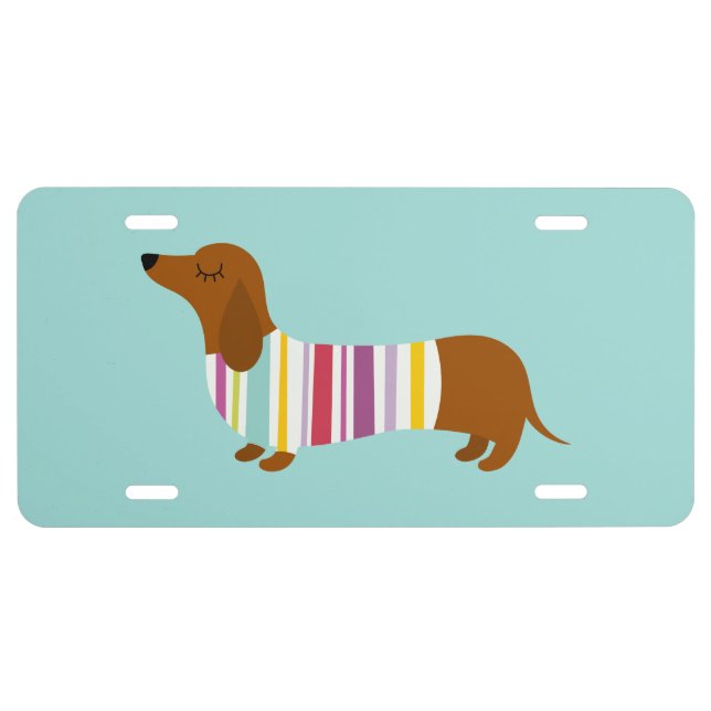 Dachshund License Plate (Front)