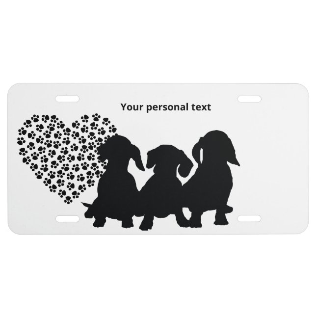 Dachshund License Plate (Front)