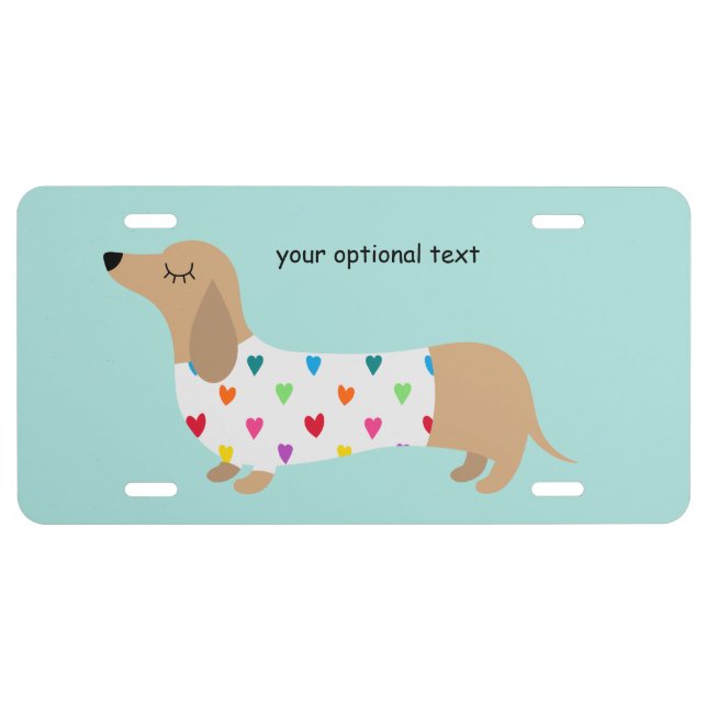 Dachshund License Plate (Front)
