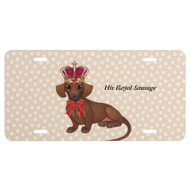 Dachshund License Plate (Front)