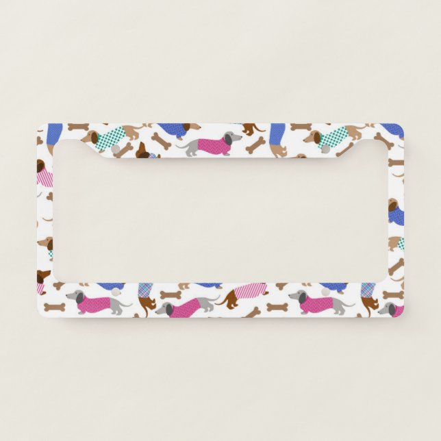 Dachshund License Plate Frame  (Front)