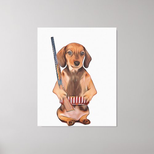 Dachshund Life Is Better With A Weiner Xmas Poster Canvas Print