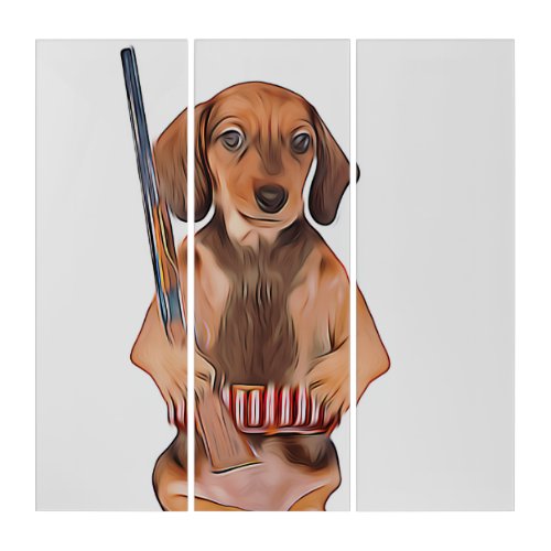 Dachshund Life Is Better With A Weiner Xmas Poster Triptych