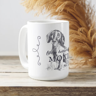Dachshund Life Is Better With Custom Dog Name Coffee Mug
