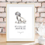 Dachshund Life Is Better With Custom Dog Name Poster<br><div class="desc">Dachshund life is better with a custom dog name poster. Design features our Hand-drawn Dachshund sketch style illustration with watercolor undertones. The phrase "Life is better with" is followed by your pet's name. This personalized dog art print makes a unique gift for the dog lovers in your life. All illustrations...</div>
