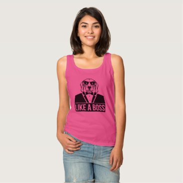 Dachshund Like a Boss Graphic Tank Top Dachshund Like a Boss Graphic Tank Top