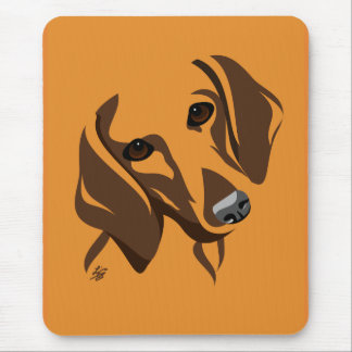 Dachshund Line Portrait Mouse Pad