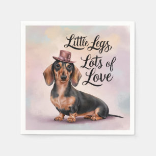 Dachshund Little Legs Lots of Love Napkins
