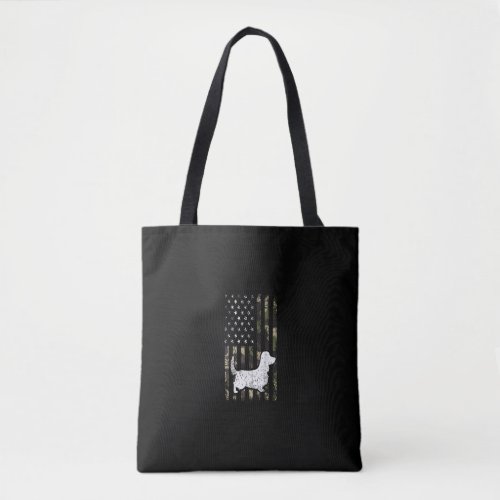 Dachshund Long Hair Dog Dad Mom Camouflage USA Fla Tote Bag