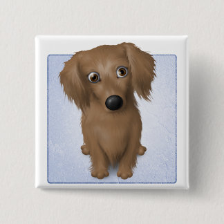 Dachshund (Long-Hair) Pinback Button