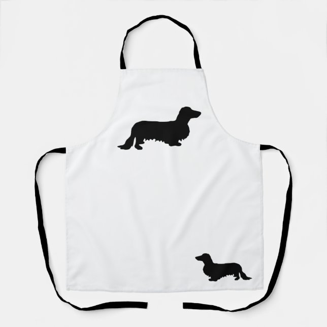 Dachshund Long Hair - Silhouette 1 Apron (Front)